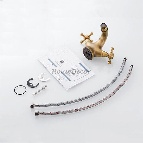 Modern bath shower mixer tap dual handle control additional view