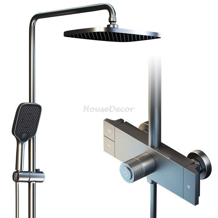 Modern bath shower mixer tap waterfall spout main view