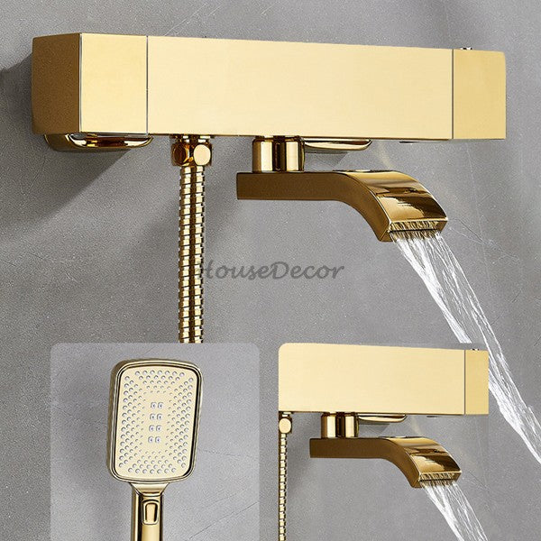 Modern shower head thermostatic control additional view