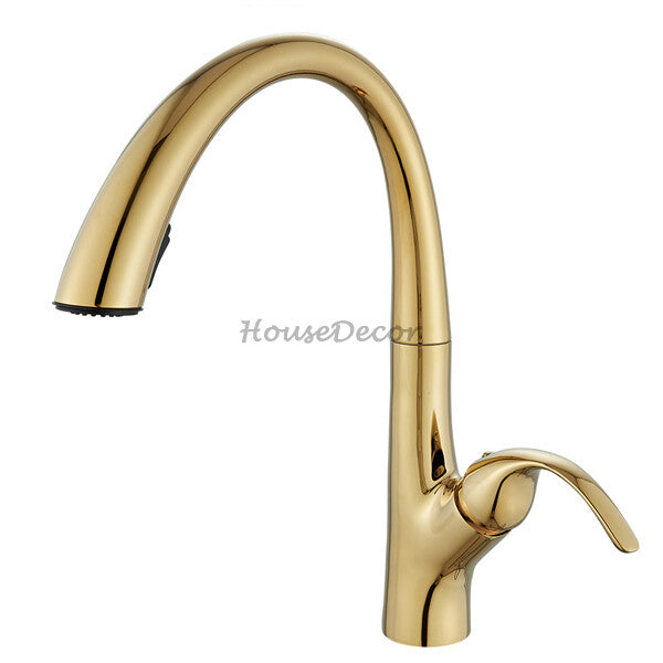 Modern bath shower mixer tap pull out spray main view
