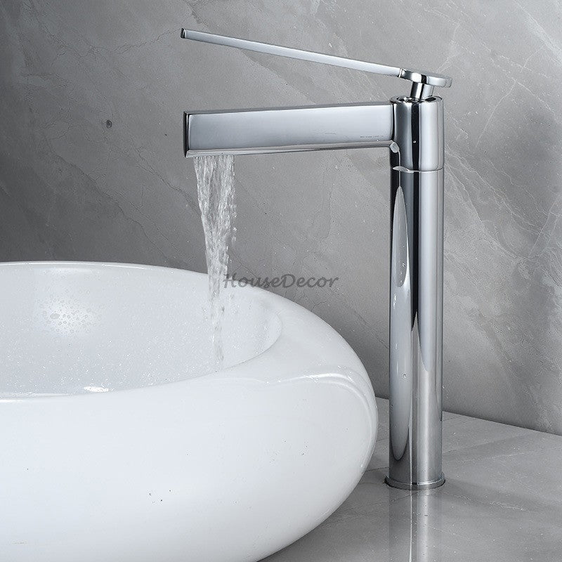 Chrome bath shower mixer tap single lever control detail view