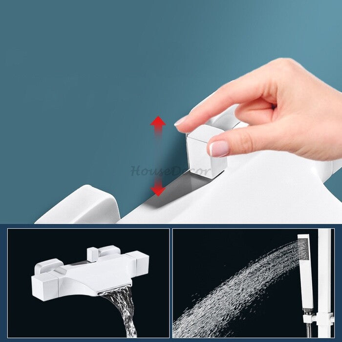 Modern bath shower mixer tap waterfall spout additional view