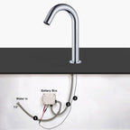 Modern bathroom basin mixer tap detailed product view additional view