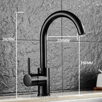 Black Brass kitchen sink mixer tap swivel spout additional view