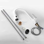 White bath shower mixer tap pull out spray additional view