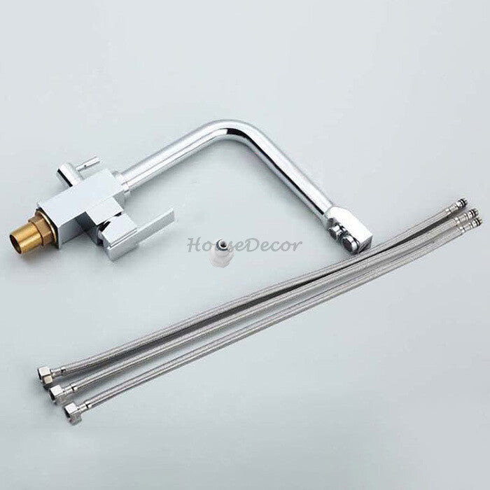 Modern kitchen sink mixer tap swivel spout additional view