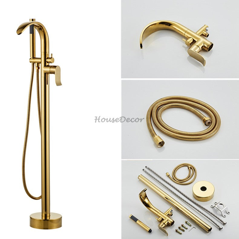 Brass bath shower mixer tap handheld shower set additional view