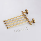 Brass towel rack swivel spout detail view