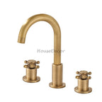 Modern bath shower mixer tap dual handle control main view