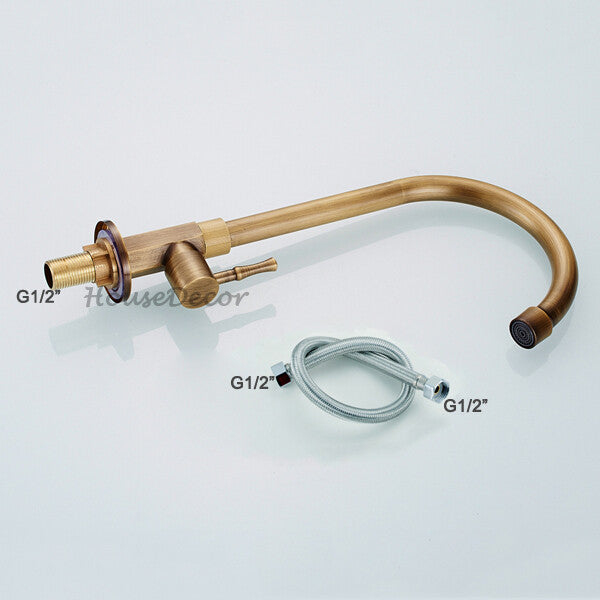 Modern kitchen sink mixer tap swivel spout detail view