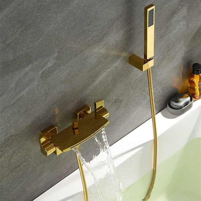 Modern bath shower mixer tap waterfall spout additional view