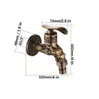 Modern utility faucet wall mounted design detail view