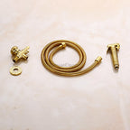 Gold home product handheld shower set detail view