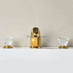 Gold bath shower mixer tap dual handle control additional view