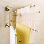 Gold towel rack swivel spout detail view