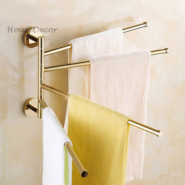 Gold towel rack swivel spout detail view
