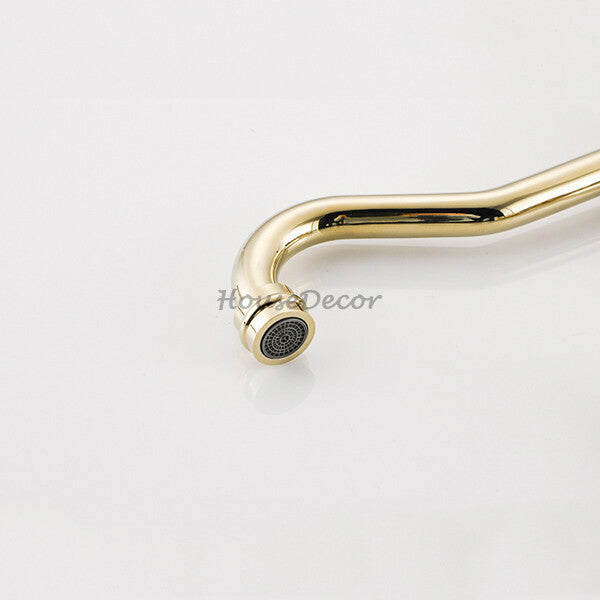 Gold Ceramic kitchen sink mixer tap swivel spout additional view