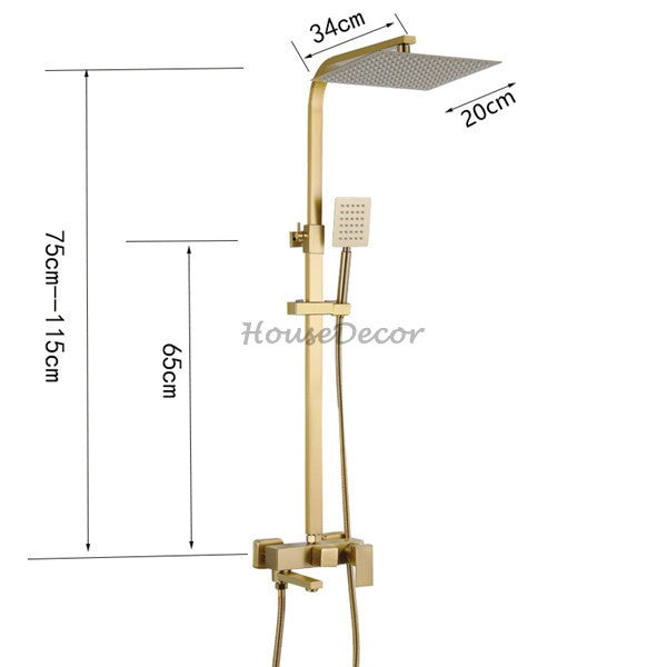 Brushed Gold bath shower mixer tap swivel spout additional view