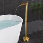 Antique Brass bath shower mixer tap waterfall spout main view