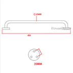 Polished Chrome bathroom grab bar safety grip additional view