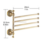 Antique Brass towel rack detailed product view additional view