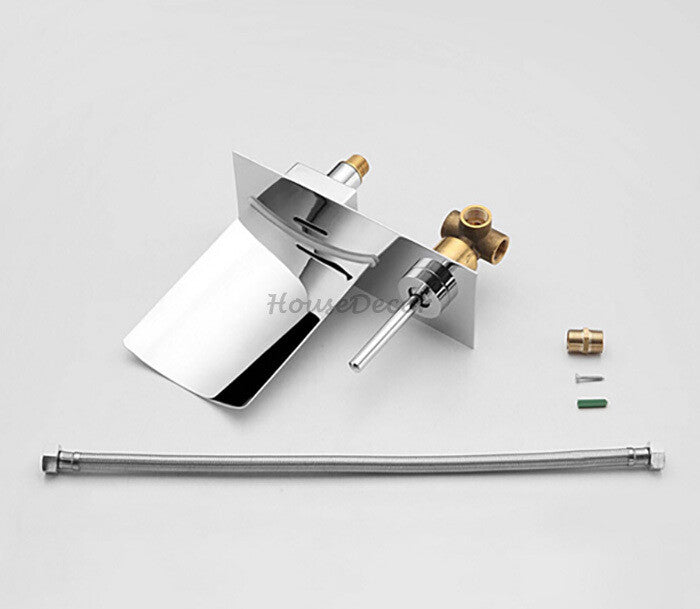 Chrome Brass bath shower mixer tap waterfall spout additional view