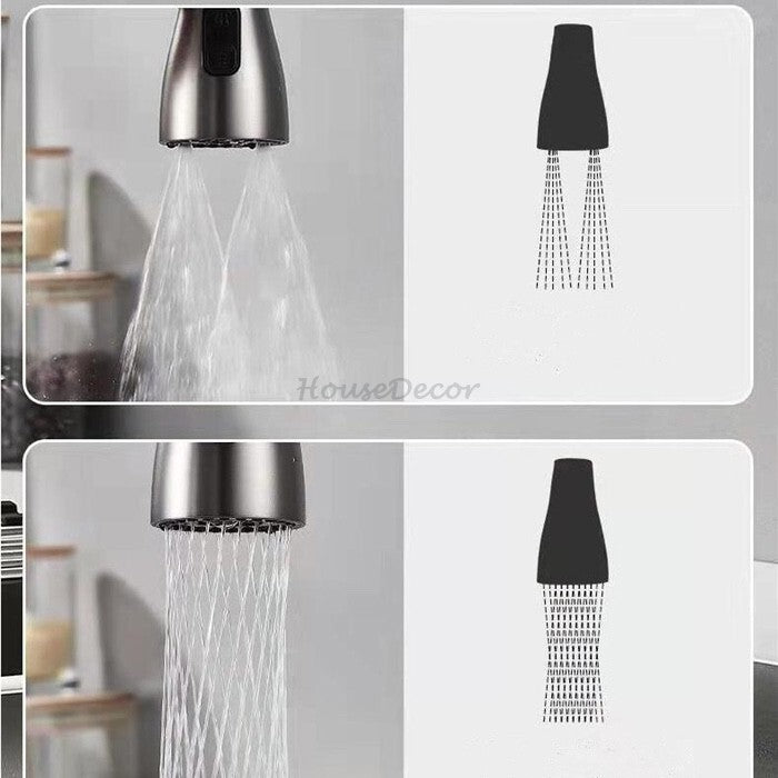 Modern kitchen sink mixer tap pull out spray additional view