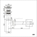 Brass basin bottle trap detailed product view additional view