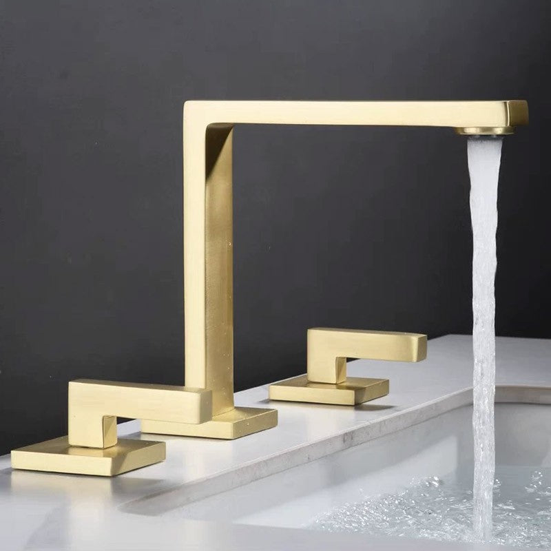 Modern bath shower mixer tap dual handle control additional view