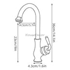 Modern Brass kitchen sink mixer tap swivel spout additional view