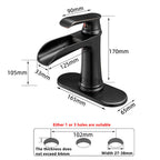 Modern bathroom basin mixer tap waterfall spout additional view