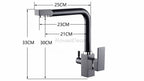 Black kitchen sink mixer tap swivel spout additional view