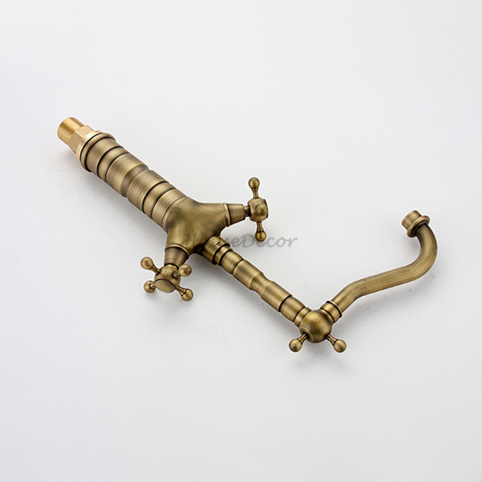 Modern bath shower mixer tap swivel spout detail view