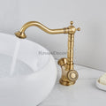 Antique Brass bath shower mixer tap swivel spout main view