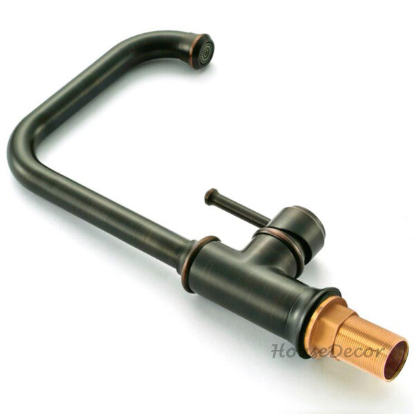 Black Brass faucet swivel spout additional view
