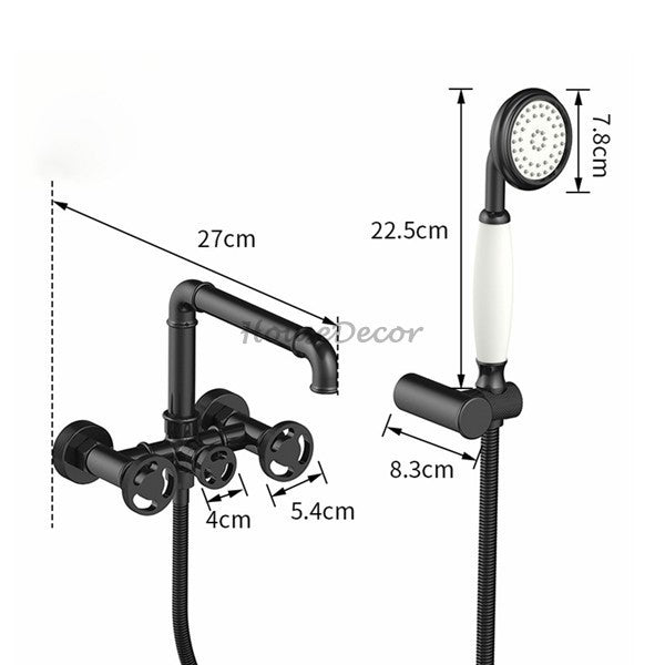 Modern bath shower mixer tap handheld shower set additional view