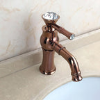 Gold bath shower mixer tap single lever control detail view