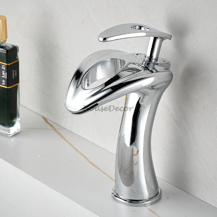 Modern bath shower mixer tap waterfall spout additional view