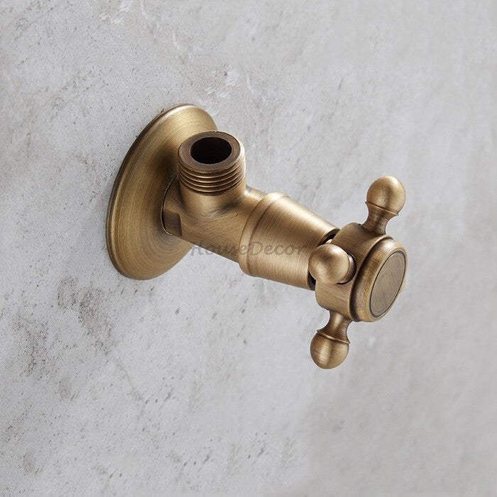 Antique Brass bath shower mixer tap dual handle control main view