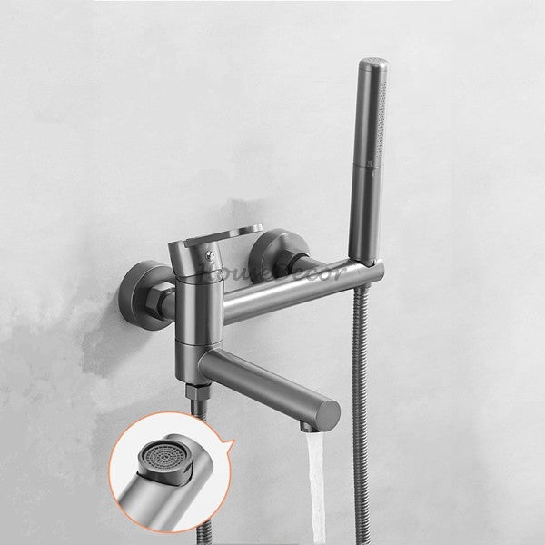 Brass bath shower mixer tap handheld shower set additional view
