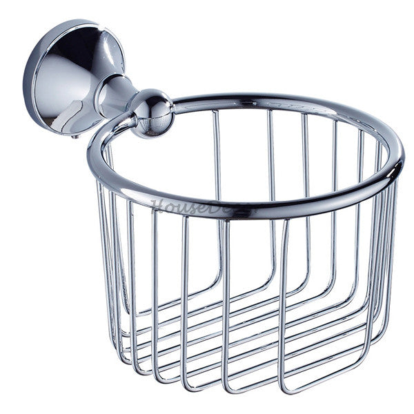 Chrome Brass toilet paper holder wall mounted design main view