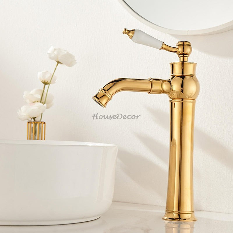Gold Brass bath shower mixer tap detailed product view additional view