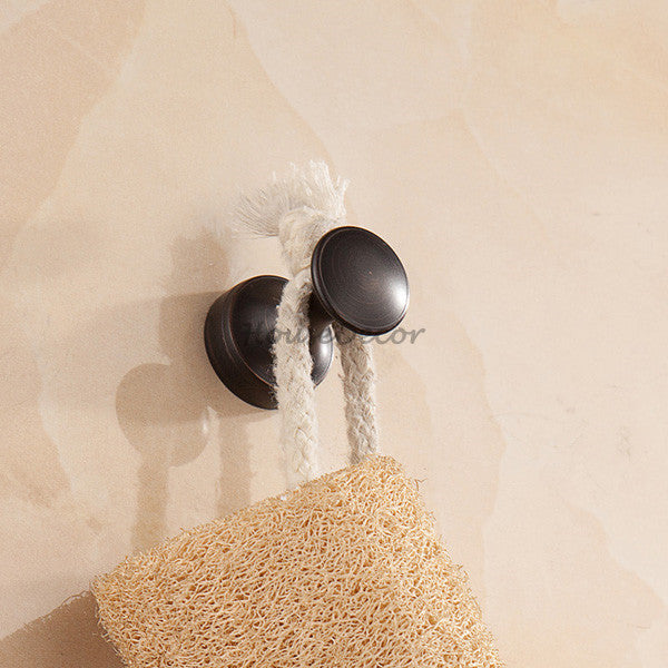 Black Brass robe hook wall mounted design main view