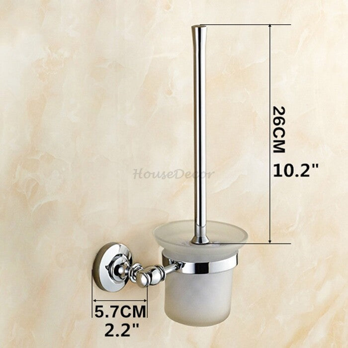 Modern toilet brush holder wall mounted design detail view