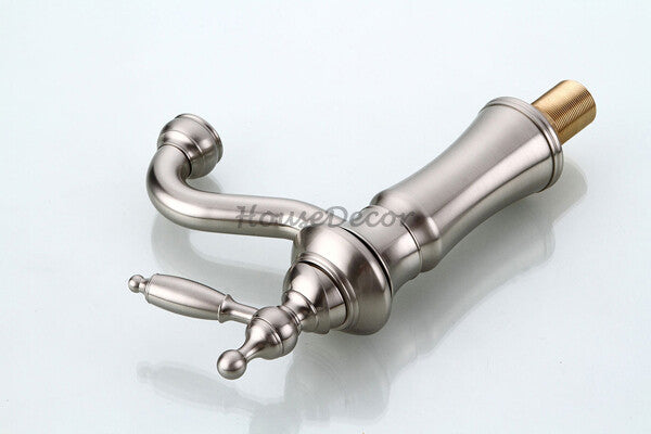 Brushed Nickel bath shower mixer tap single lever control additional view