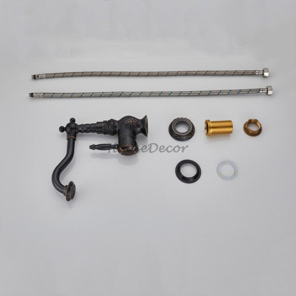 Black Brass bath shower mixer tap swivel spout additional view