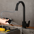 Modern kitchen sink mixer tap pull out spray additional view