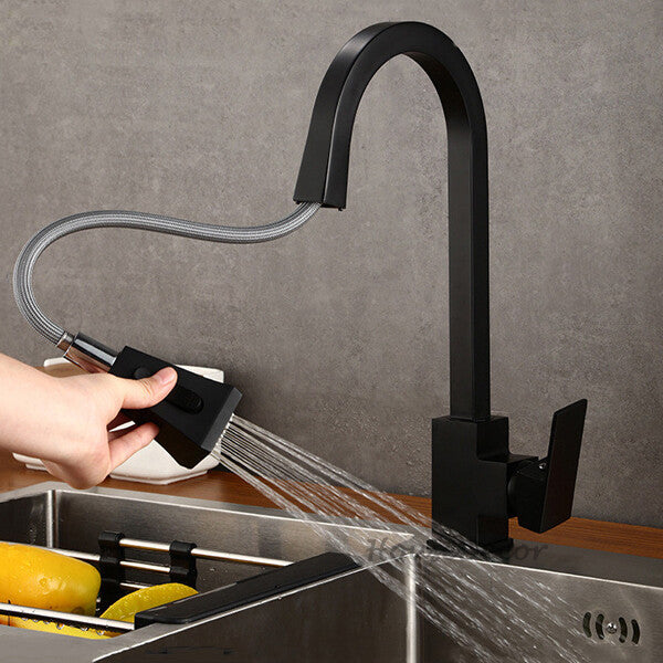 Modern kitchen sink mixer tap pull out spray additional view