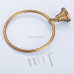 Modern towel ring wall mounted design detail view