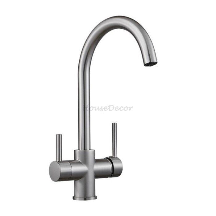 Modern kitchen sink mixer tap swivel spout main view